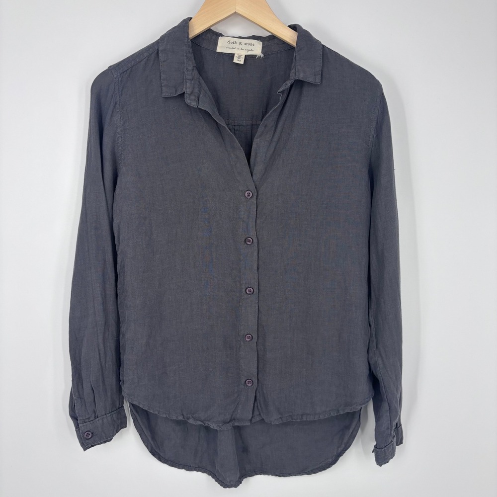 cloth & stone Charcoal Gray Button-Down Shirt